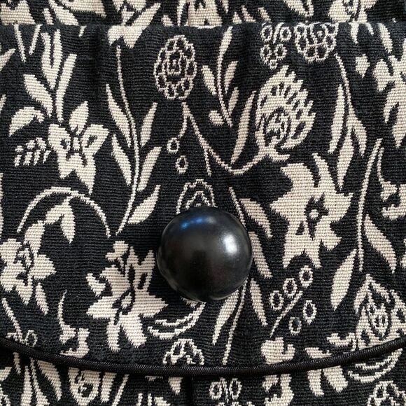 MARIO Serrani Italy Long Floral Print collarless Cardigan Size 8 - Picture 15 of 16